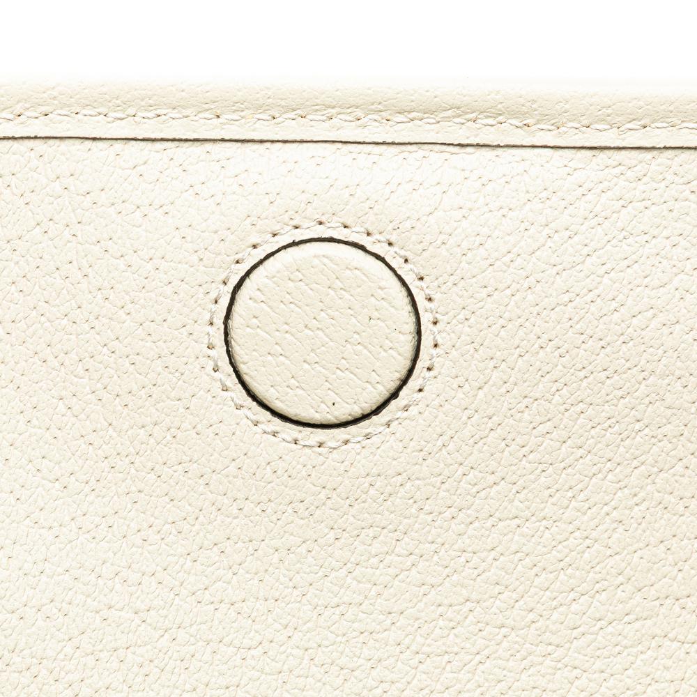 Gucci AB Gucci Brown Beige with White Coated Canvas Fabric GG Supreme Ophidia Belt Bag Italy