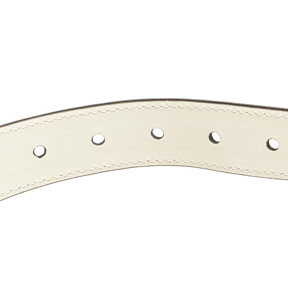 Gucci AB Gucci Brown Beige with White Coated Canvas Fabric GG Supreme Ophidia Belt Bag Italy