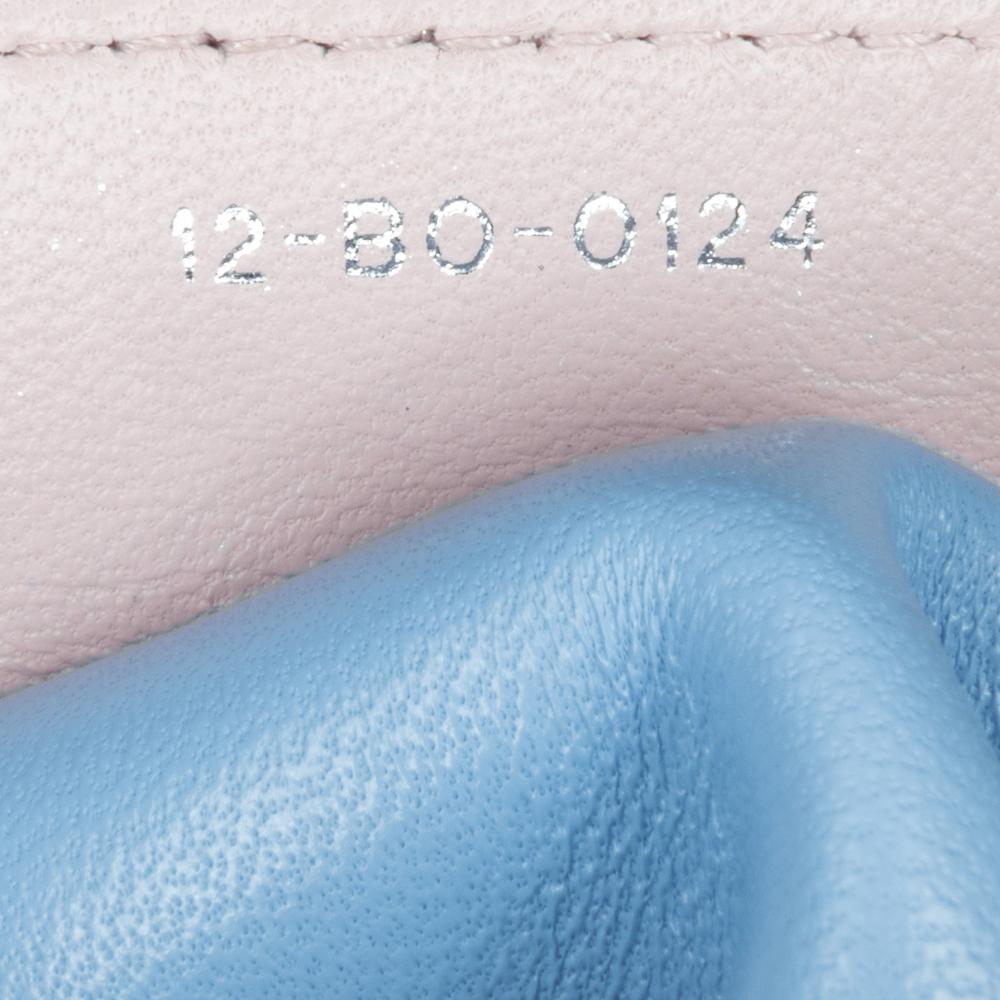 Christian Dior B Dior Red Lambskin Leather Leather Medium Tricolor Lambskin Cannage Lady Dior Italy