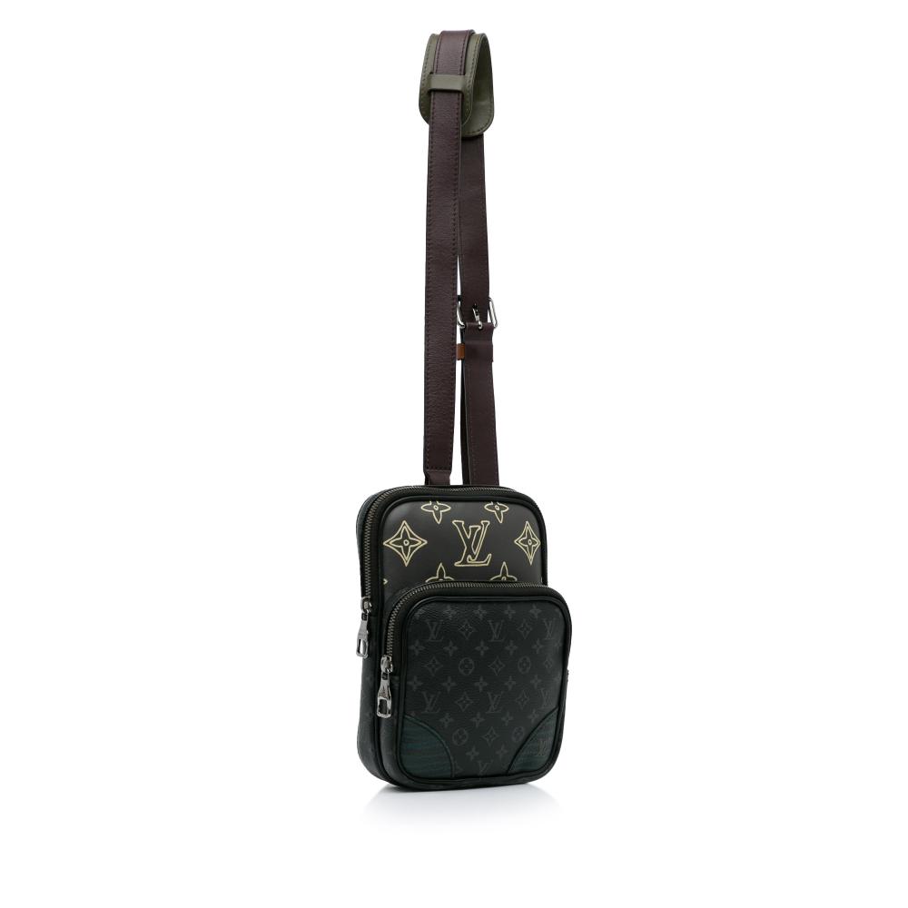 Louis Vuitton B Louis Vuitton Black Monogram Canvas Canvas Monogram Eclipse Amazone Patchwork Sling Bag France