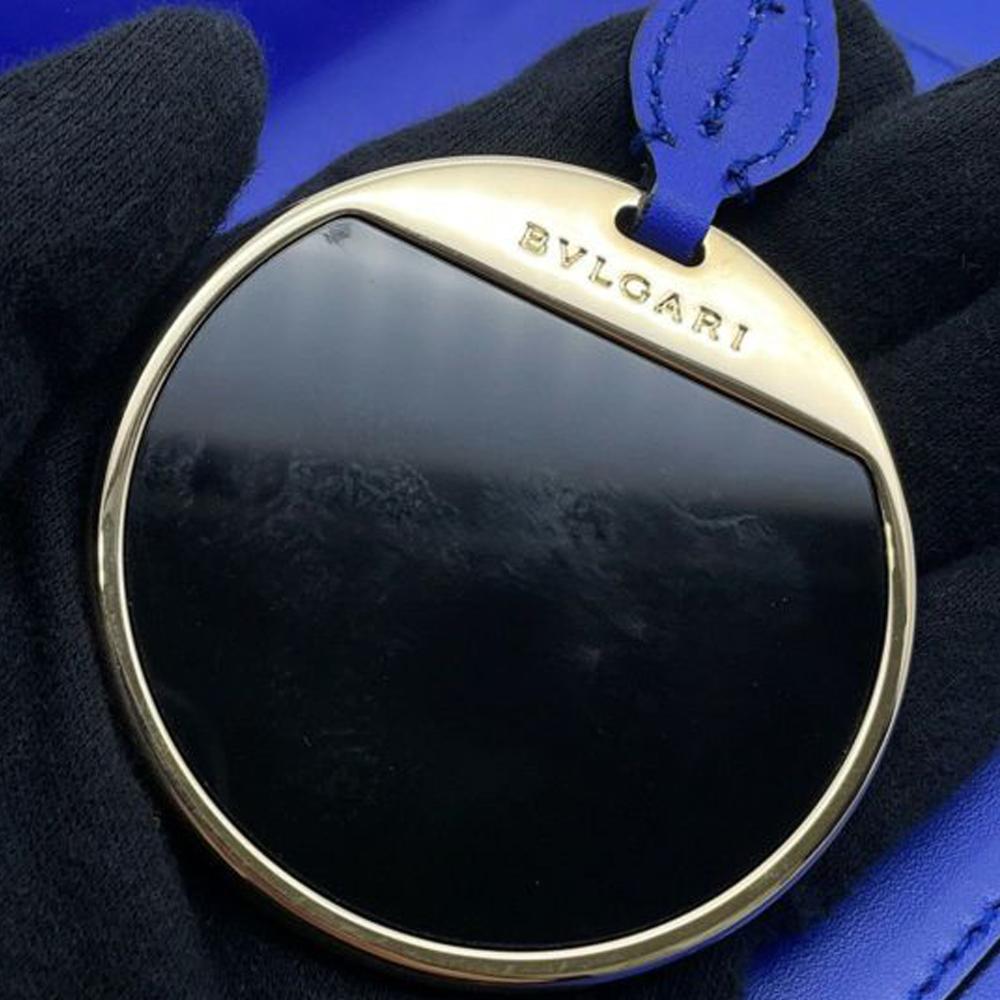 Bvlgari B Bvlgari Blue Calf Leather Small Square Serpenti Forever Chain Crossbody Italy