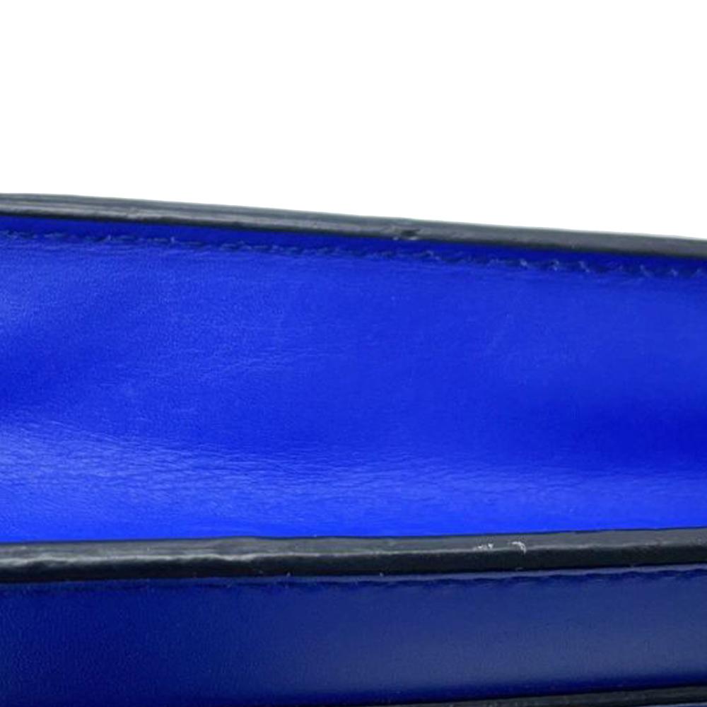 Bvlgari B Bvlgari Blue Calf Leather Small Square Serpenti Forever Chain Crossbody Italy