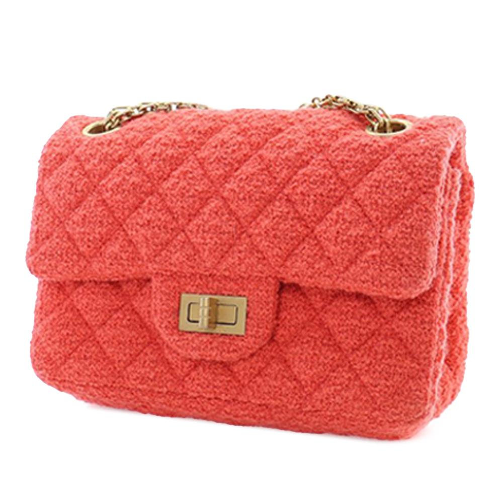 Chanel AB Chanel Red Tweed Fabric Mini Reissue 2.55 Single Flap 224 France