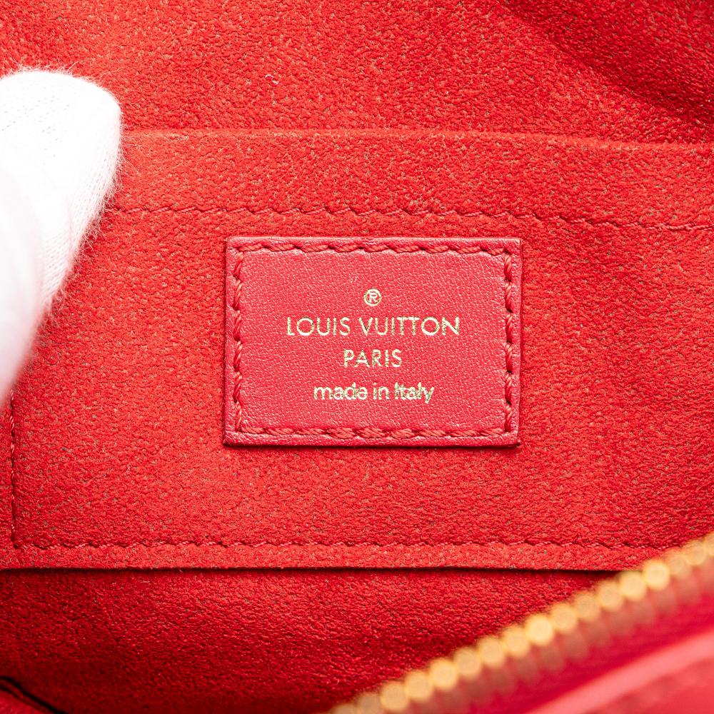 Louis Vuitton B Louis Vuitton Red Calf Leather skin Embellished New Wave Love Lock Crossbody Italy