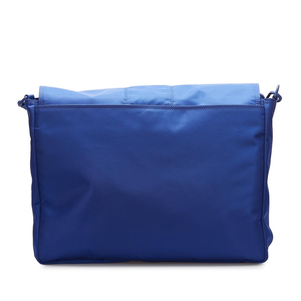 Fendi B Fendi Blue Nylon Fabric FF Lock Crossbody Italy