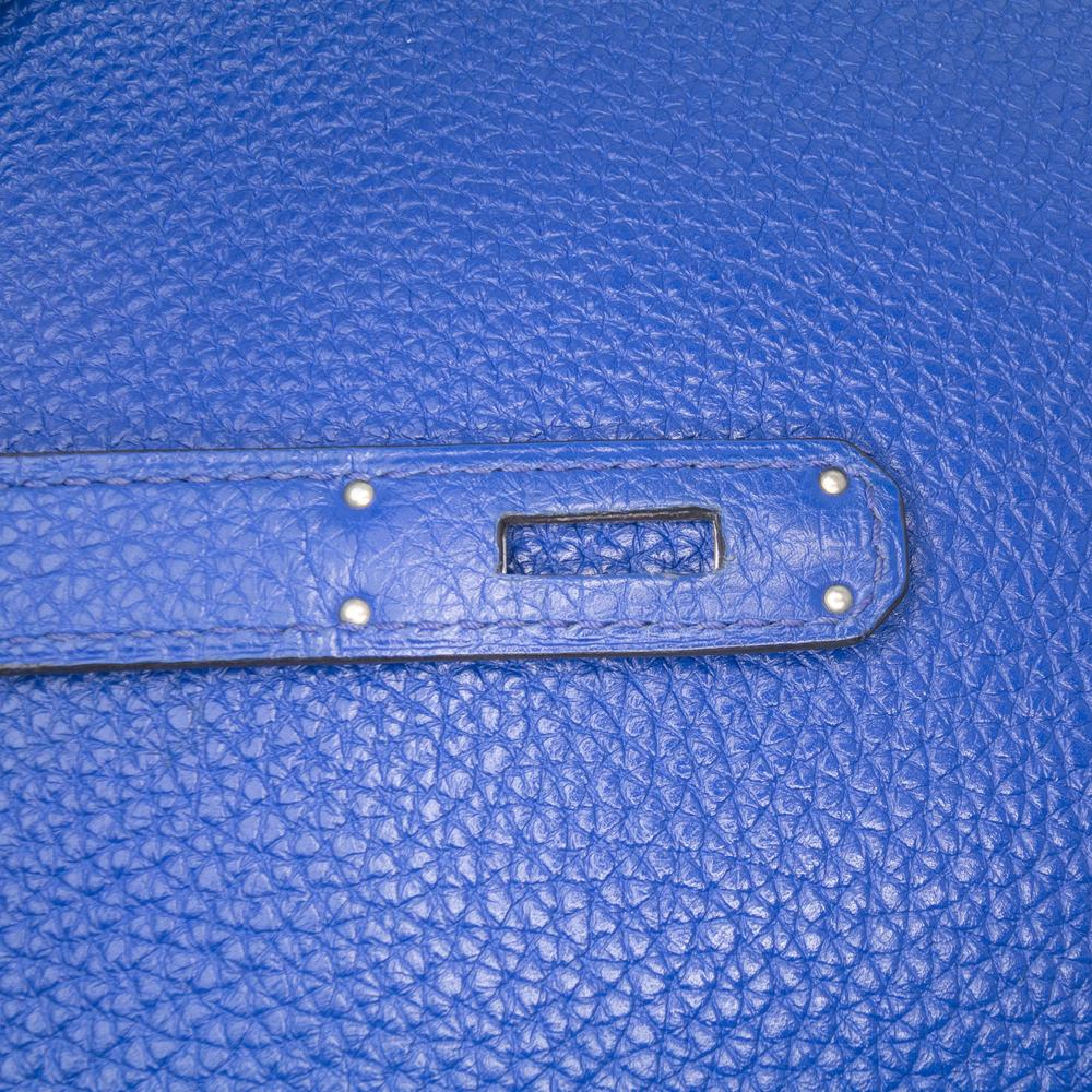Hermès B Hermès Blue Calf Leather Togo Kelly II Retourne 35 France