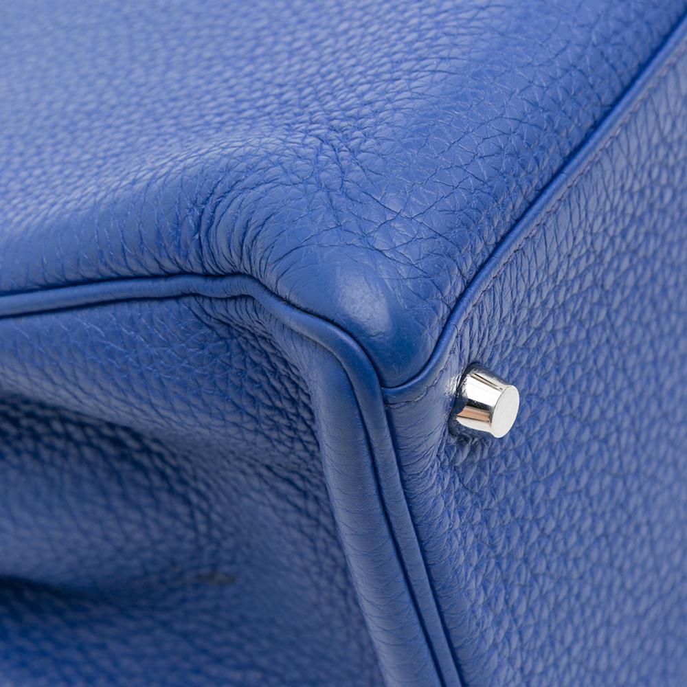 Hermès B Hermès Blue Calf Leather Togo Kelly II Retourne 35 France