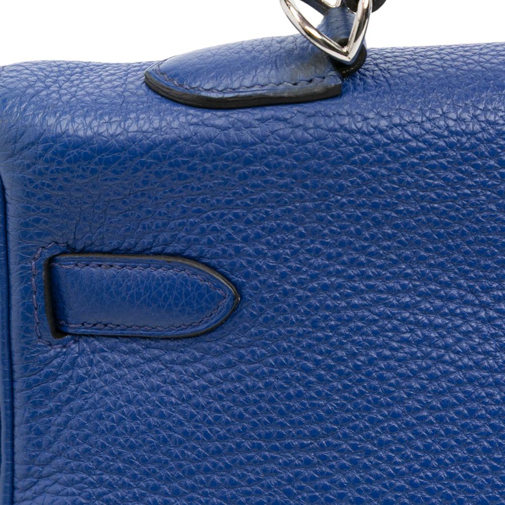 Hermès B Hermès Blue Calf Leather Togo Kelly II Retourne 35 France