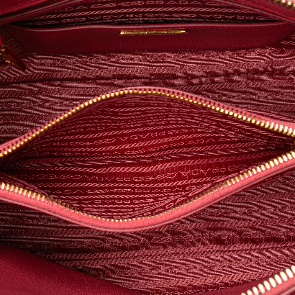 Prada AB Prada Pink Saffiano Leather Medium Lux Promenade Satchel Spain