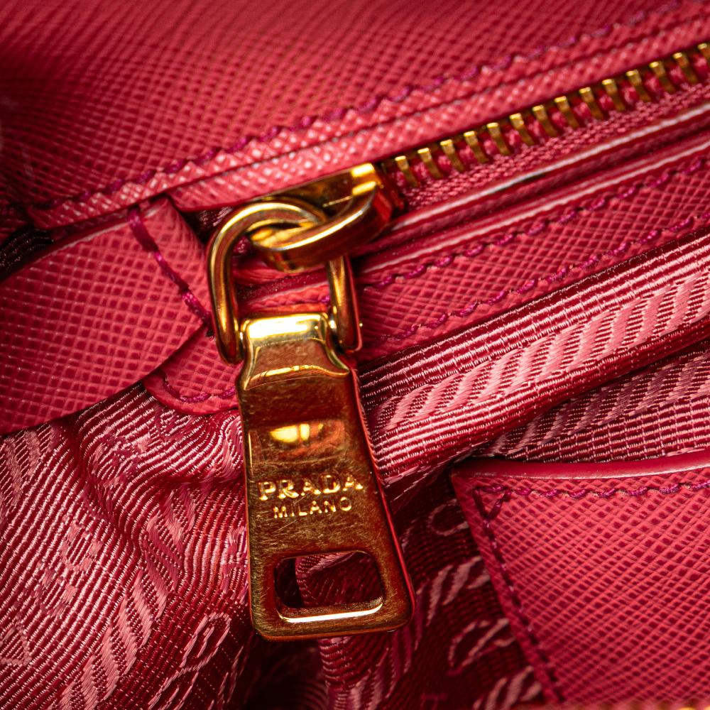 Prada AB Prada Pink Saffiano Leather Medium Lux Promenade Satchel Spain