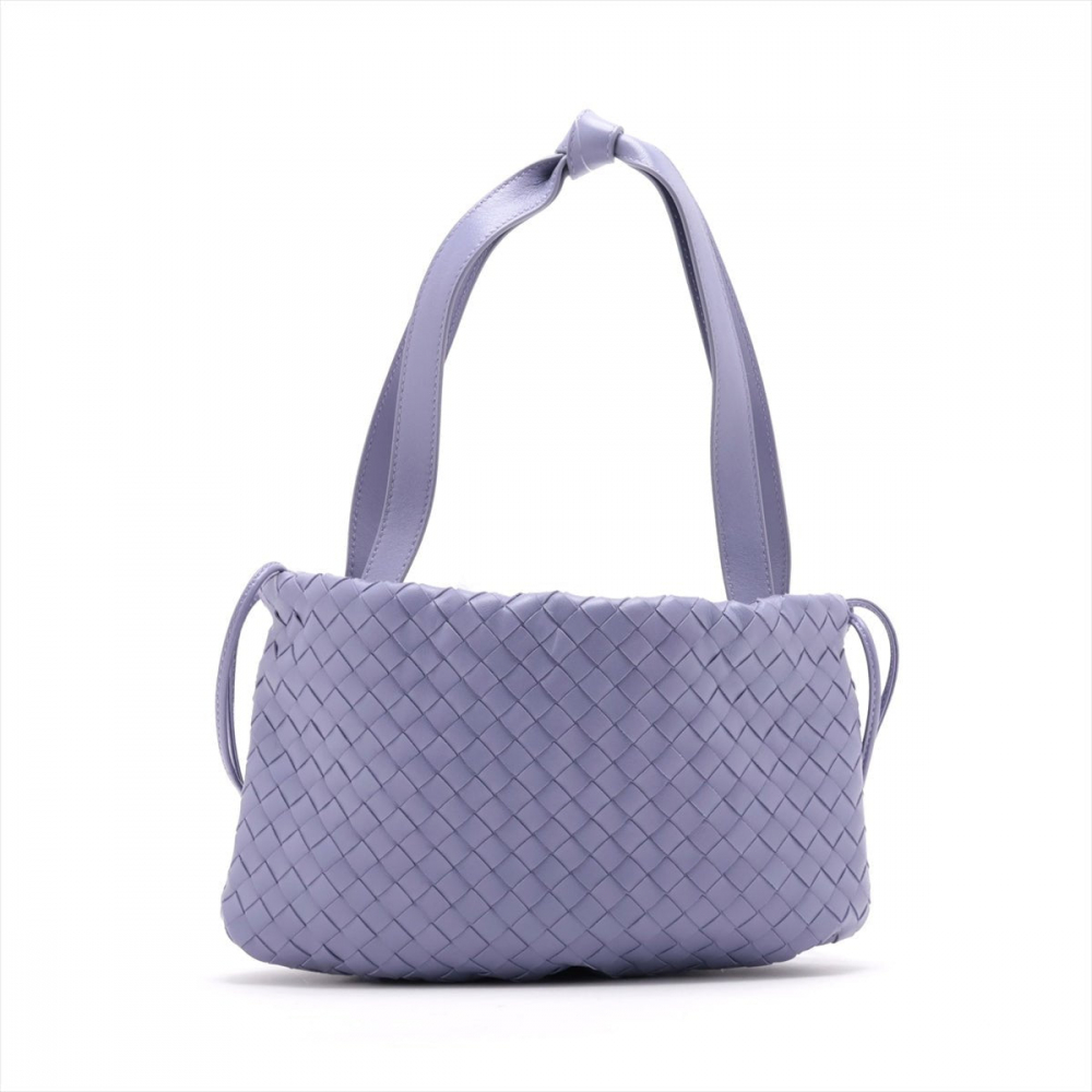 Bottega Veneta Pochette Small Leather 3-Ways Pouch Bag Purple