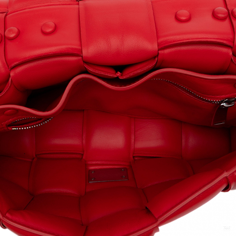 Bottega Veneta Padded Cassette Leather Crossbody Red