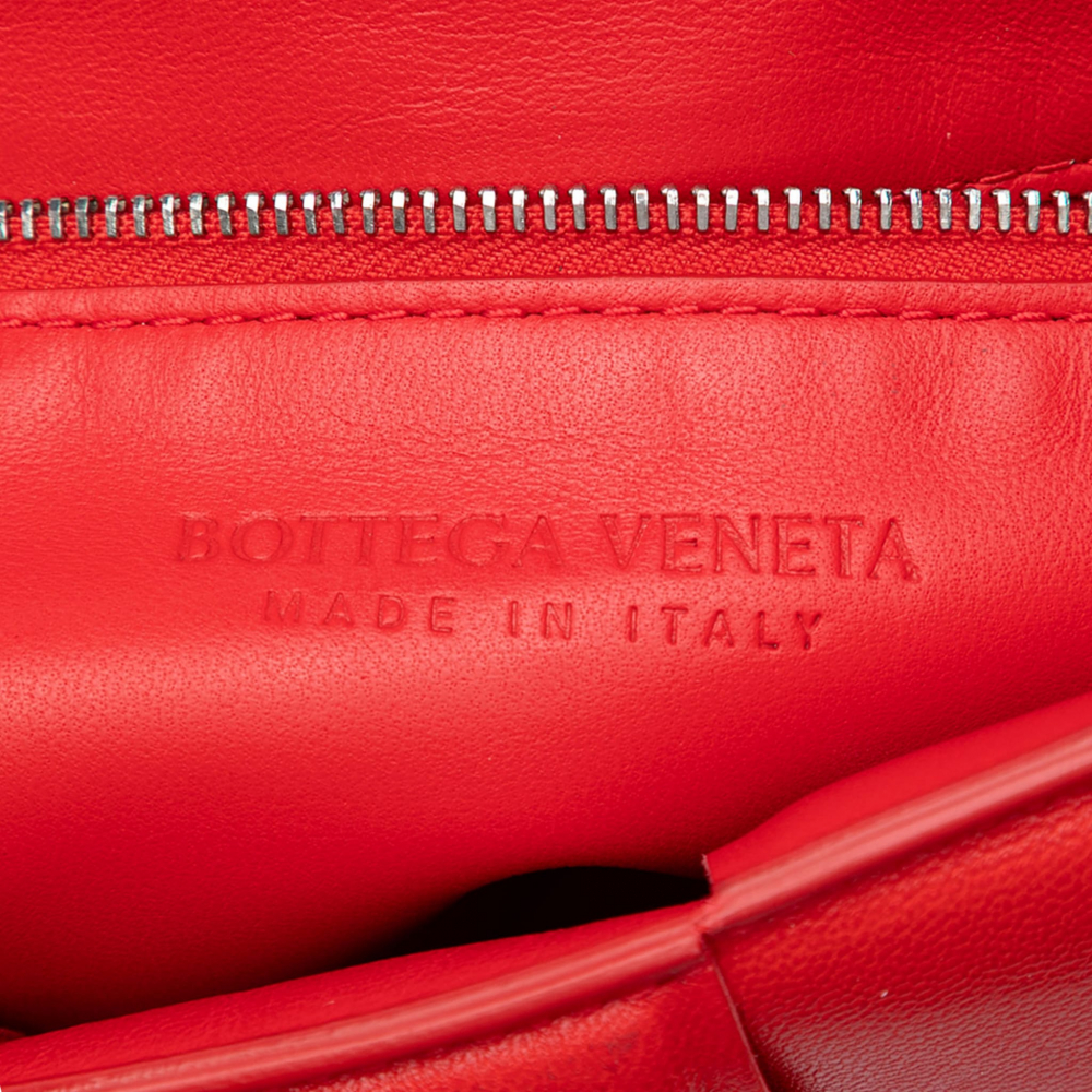 Bottega Veneta Padded Cassette Leather Crossbody Red