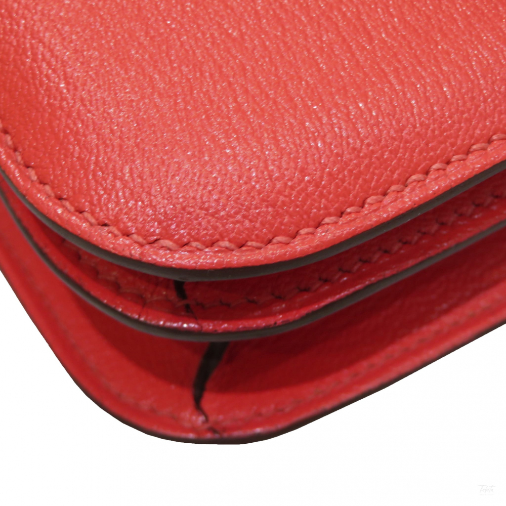 Hermès Constance 18 Epsom Leather Shoulder Bag Red