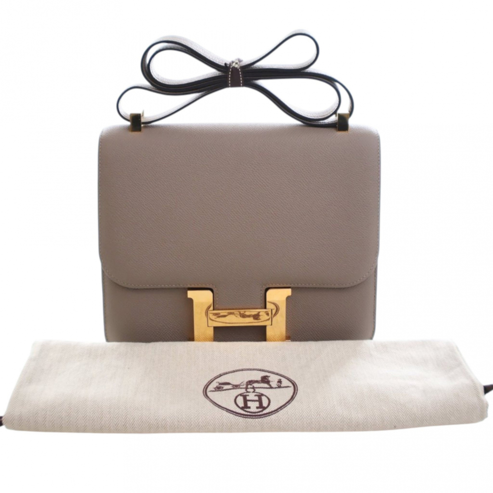 Hermès Constance Epsom Leather Shoulder Bag Brown