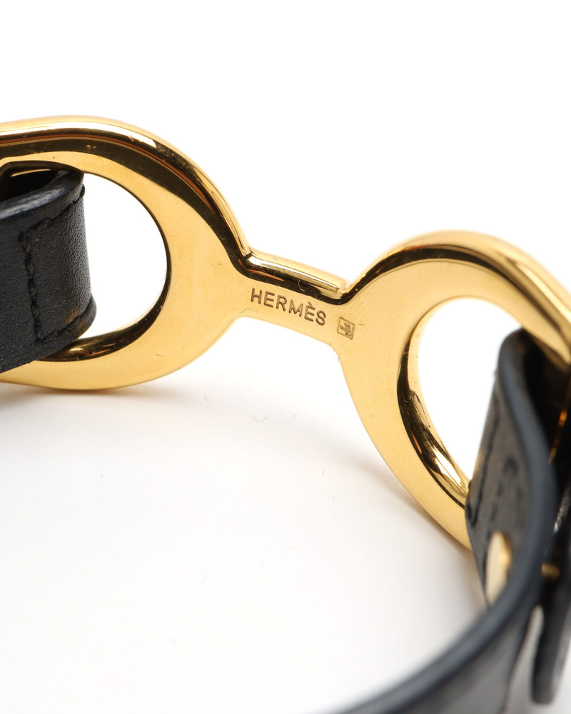 Hermès Pavane Leather Bracelet