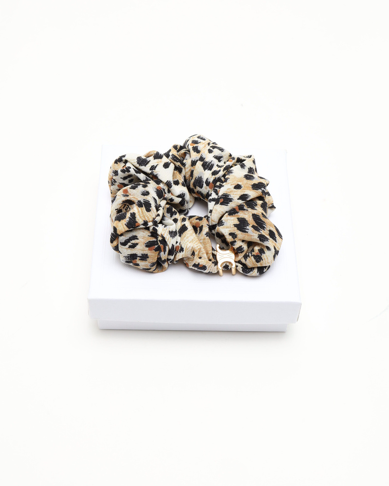 Celine Céline Triomphe Silk Scrunchie