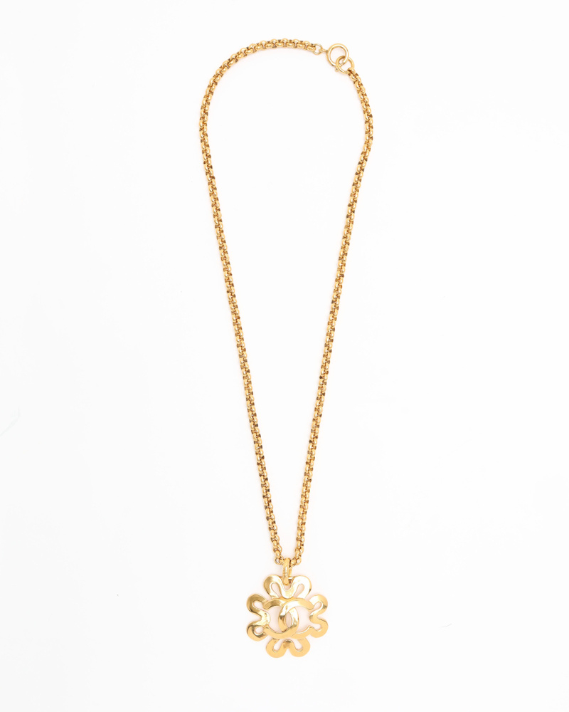 Chanel Vintage Coco Mark Flower Necklace