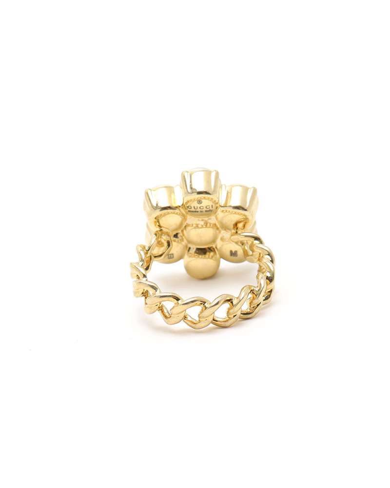 Gucci Flower Pearl Ring, size 55