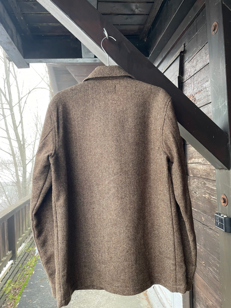 Octobre éditions Nelson-Jacke mit Fischgrätenmuster