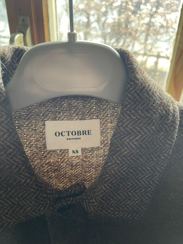 Octobre éditions Nelson-Jacke mit Fischgrätenmuster