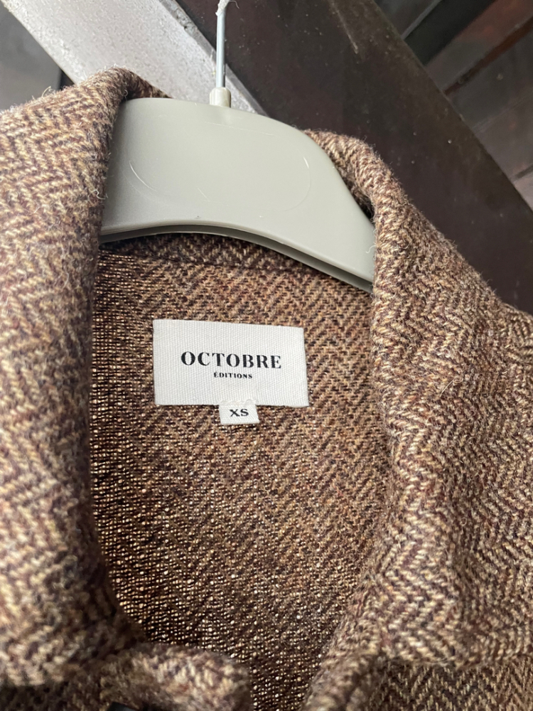 Octobre éditions Nelson-Jacke mit Fischgrätenmuster