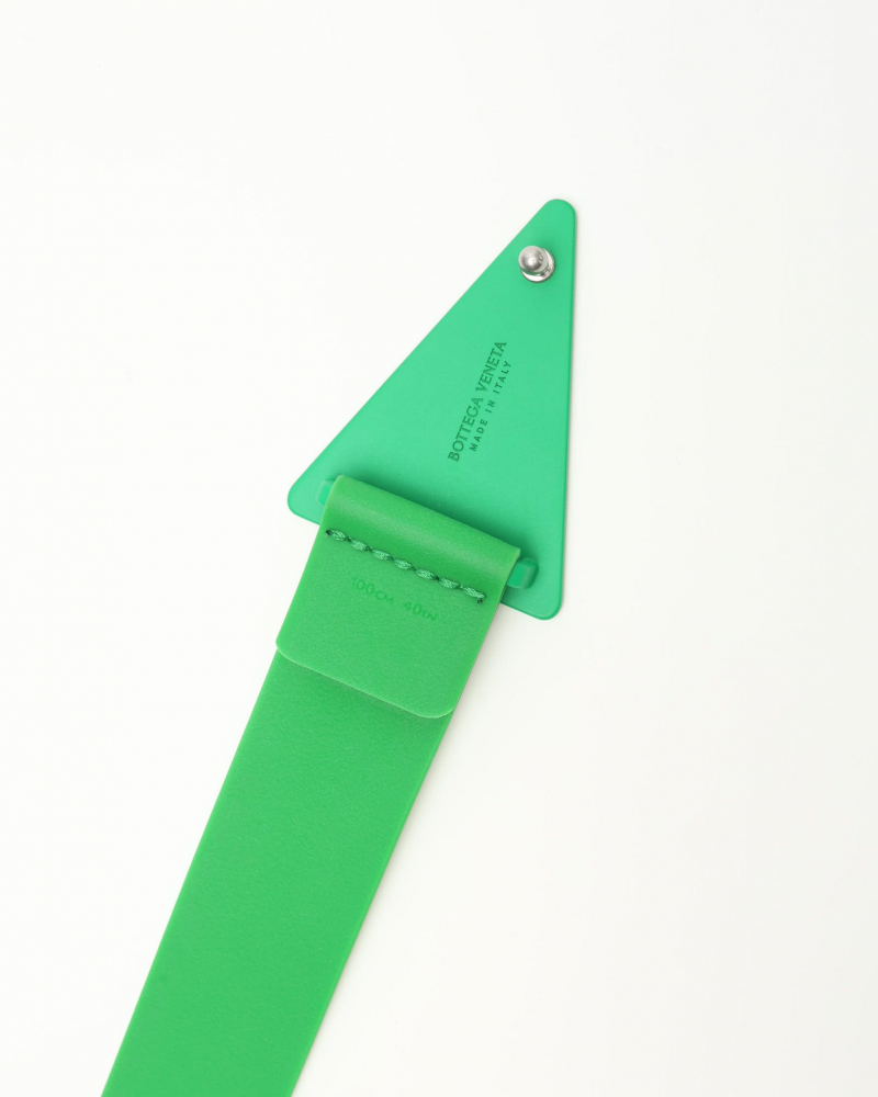 Bottega Veneta Green Rubber Belt