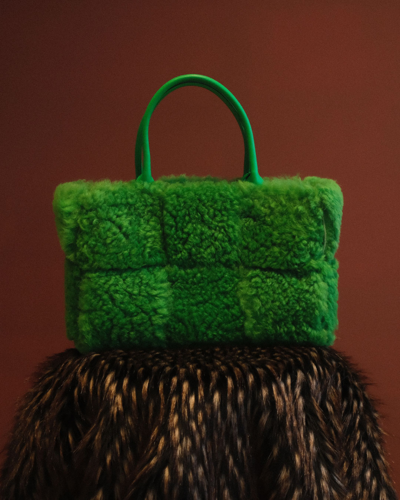 Bottega Veneta Small Arco Fur Tote Bag