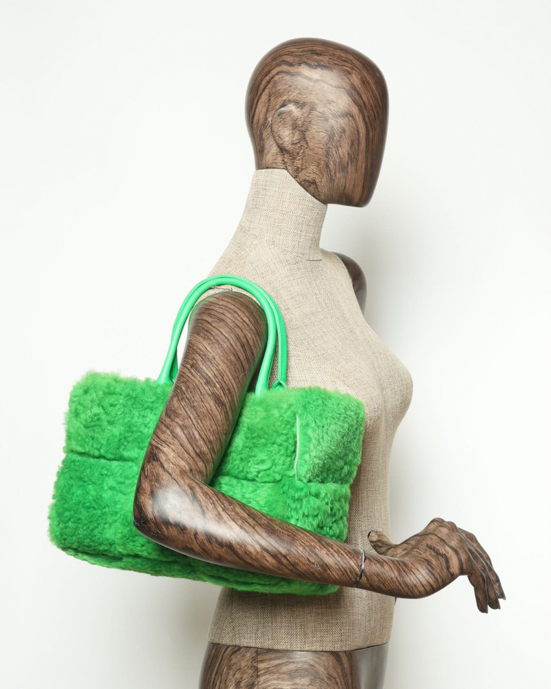 Bottega Veneta Small Arco Fur Tote Bag