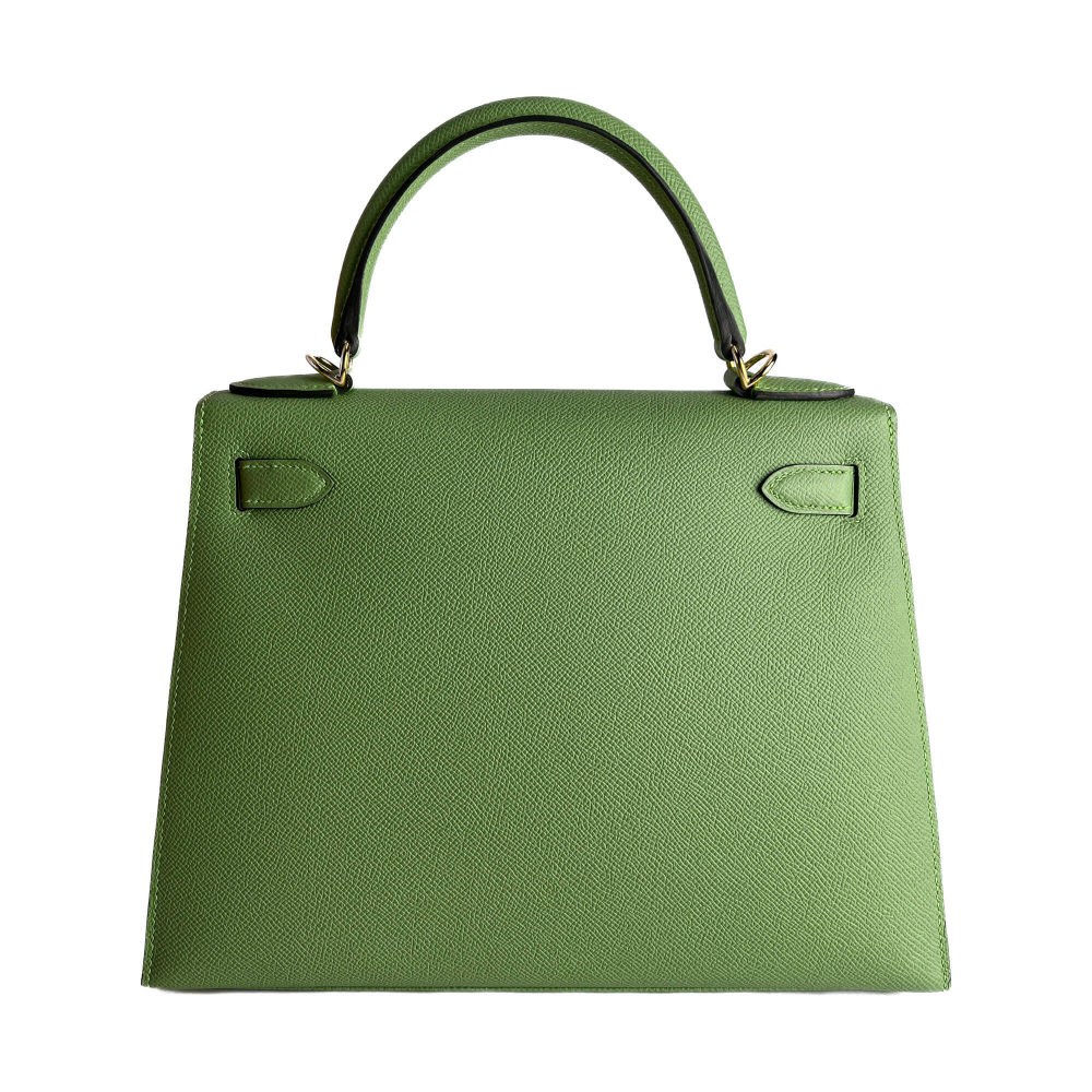 Hermès Kelly 28 Epsom Leather Sellier Top-Handle Handbag Vert Criquet