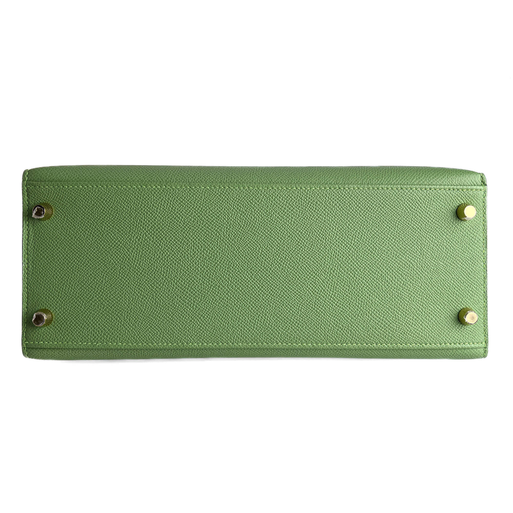 Hermès Kelly 28 Epsom Leather Sellier Top-Handle Handbag Vert Criquet