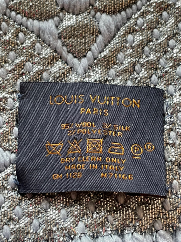 Louis Vuitton LV Logomania blue scarf