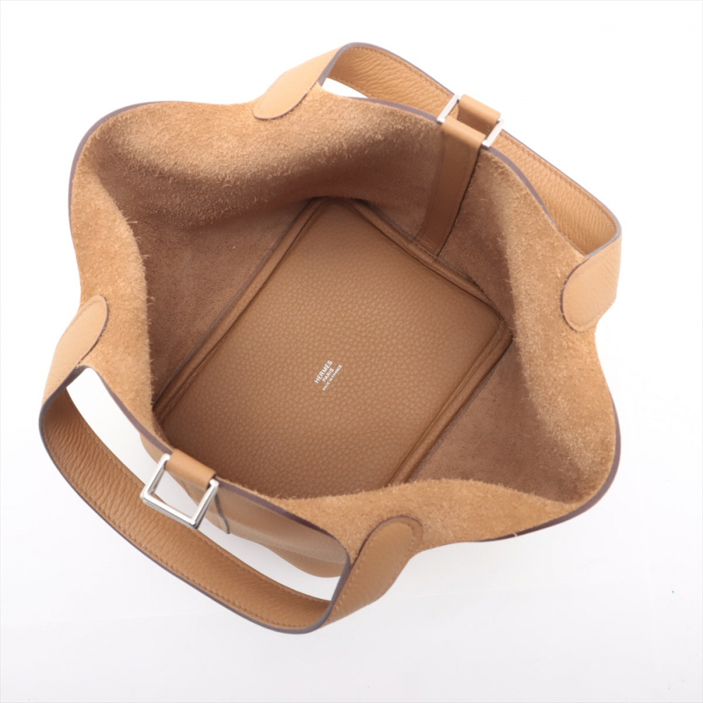 Hermès Picotin 18 Taurillon Clemence Leather Lock Bucket Handbag Biscuit