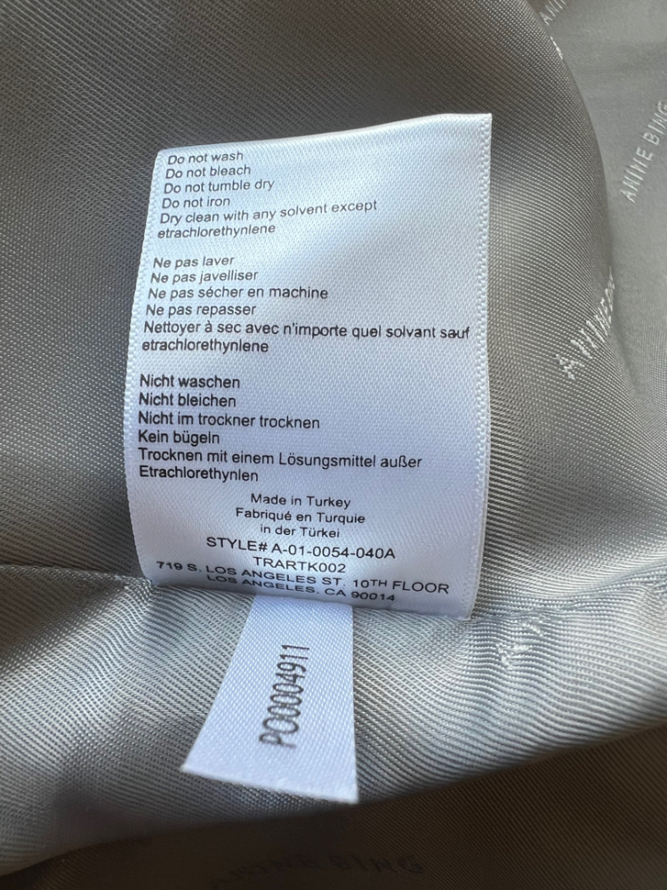 Anine Bing Finley trench coat