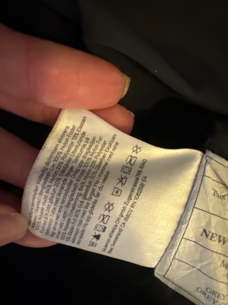 Lululemon Schwarzer Wintermantel