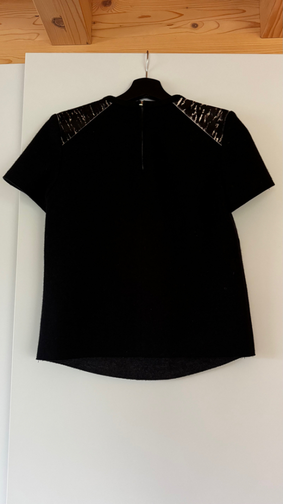 Isabel Marant Top en laine mérinos et cuir de veau