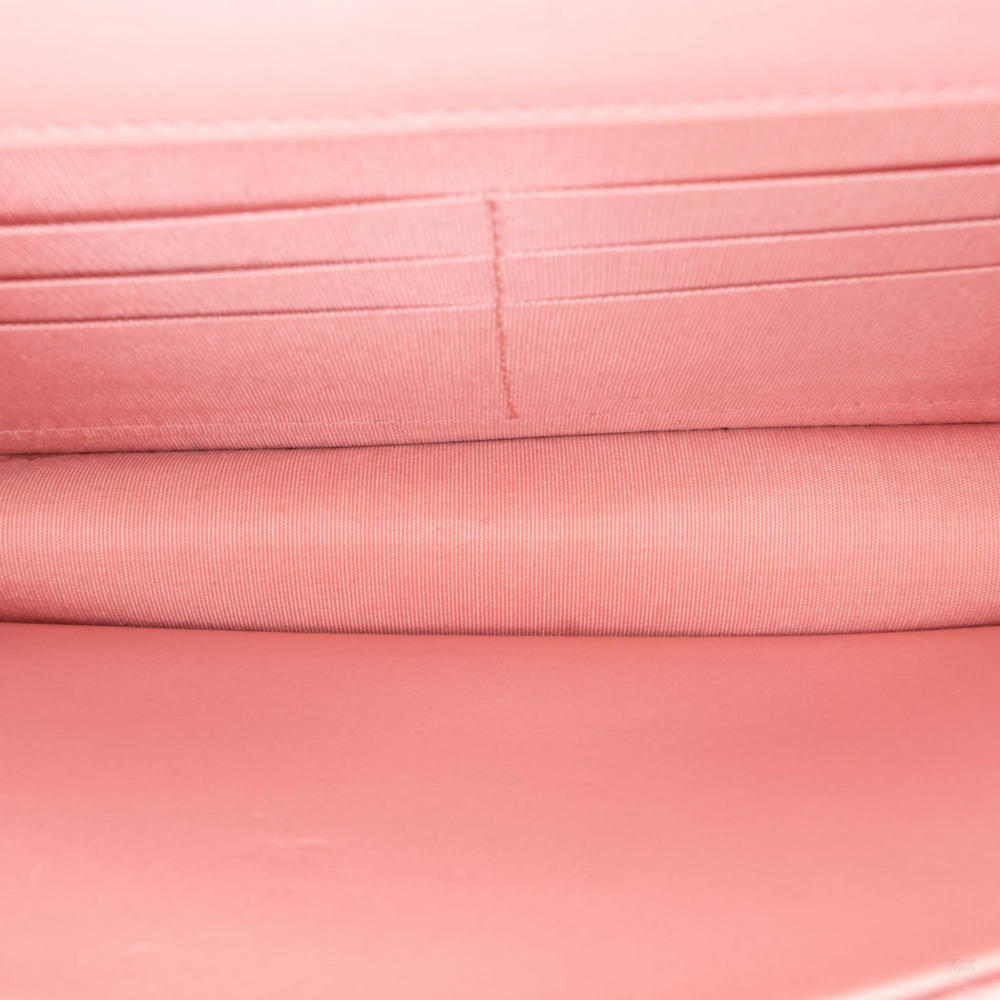 Chanel Boy Caviar Leather Quilted Wallet on Chain Crossbody Pink