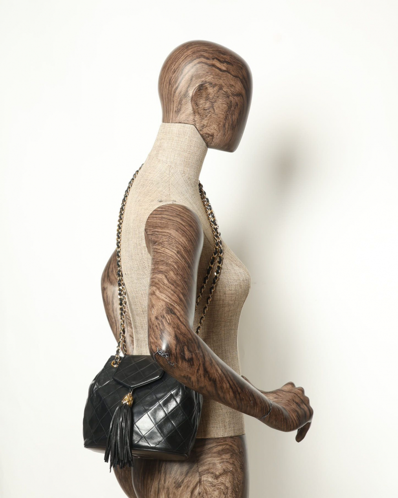 Chanel Classic CC Fringe Bucket Bag