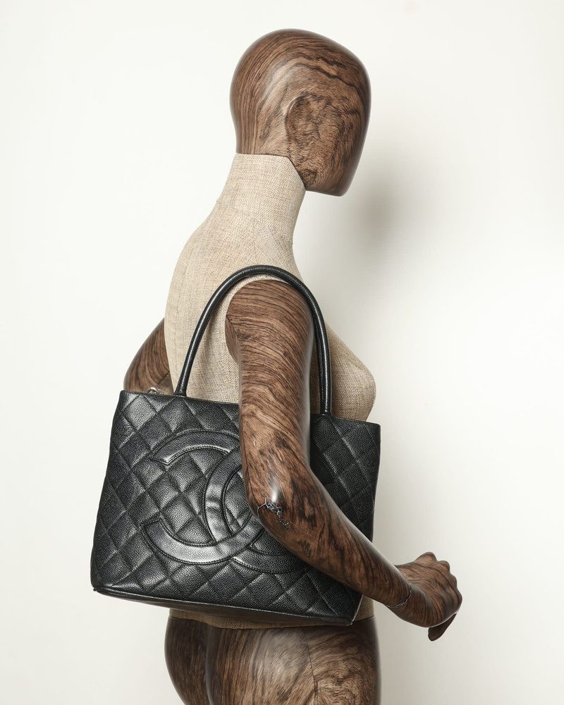 Chanel Caviar Medallion Tote Bag