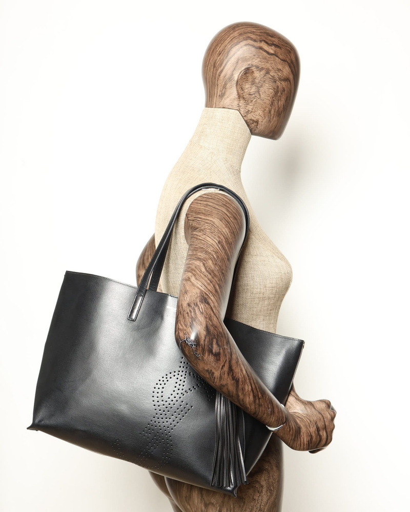 Saint Laurent YSL Perforated Tote Bag