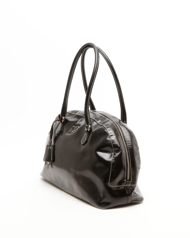 Prada Spazzolato Boston Bag