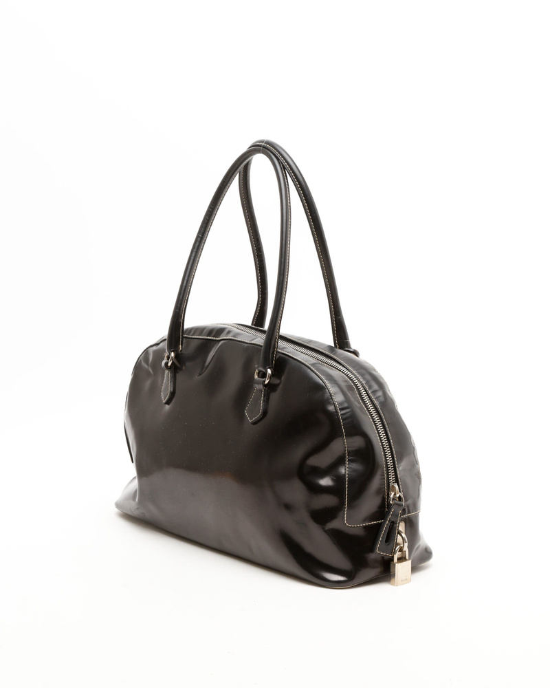 Prada Spazzolato Boston Bag