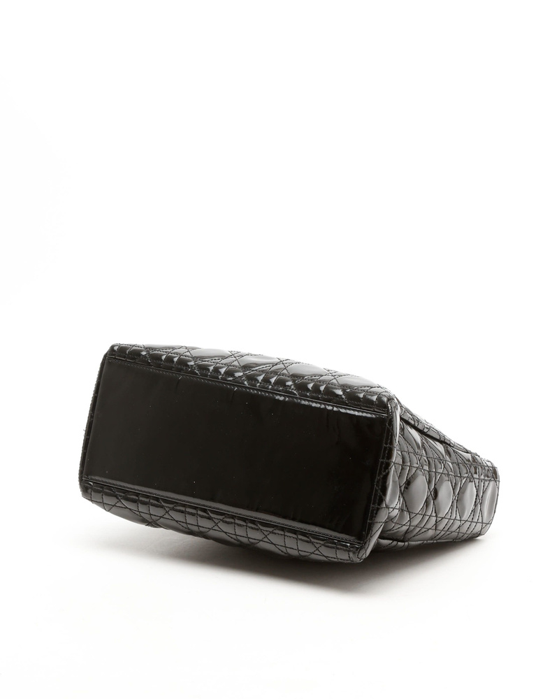 Christian Dior Patent Medium Soft Lady Dior Bag