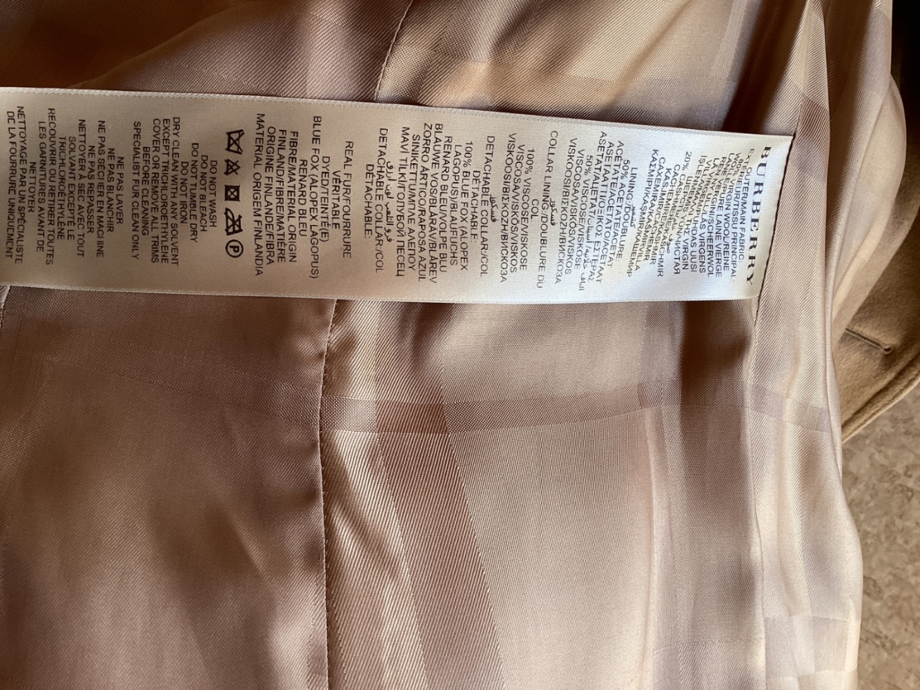 Burberry Manteau double boutonnage