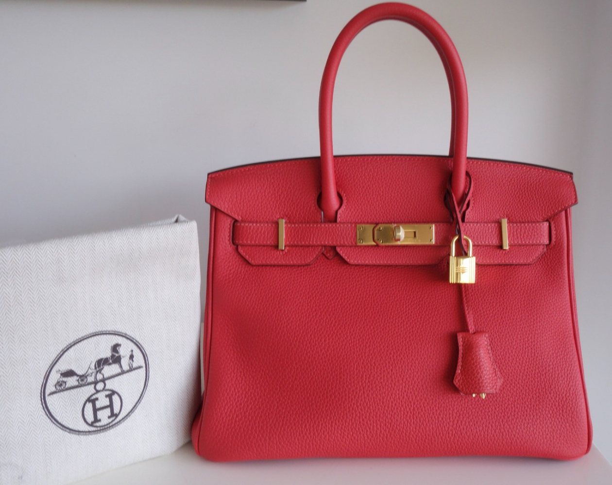 Hermès Hermes Birkin bag 30 peony red