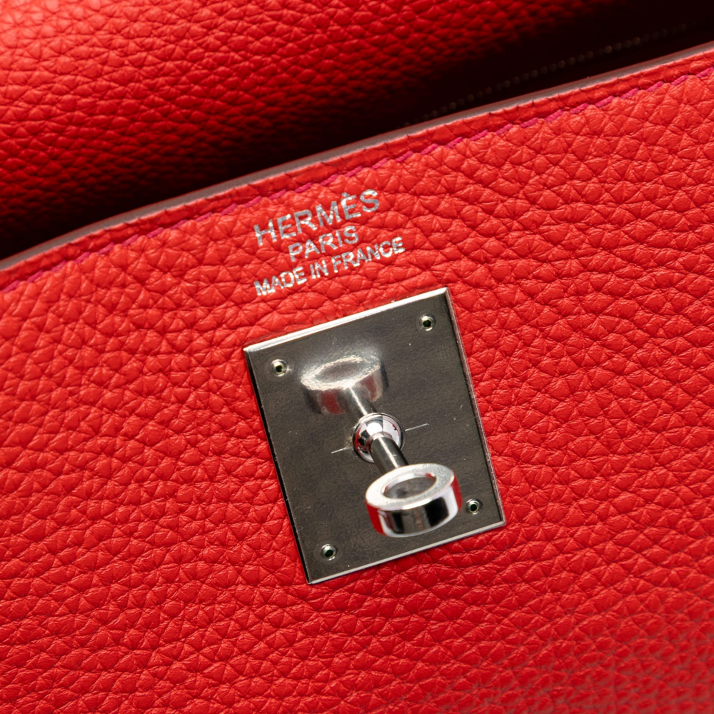 Hermès Kelly 35 Togo Leather Top-handle Handbag Geranium