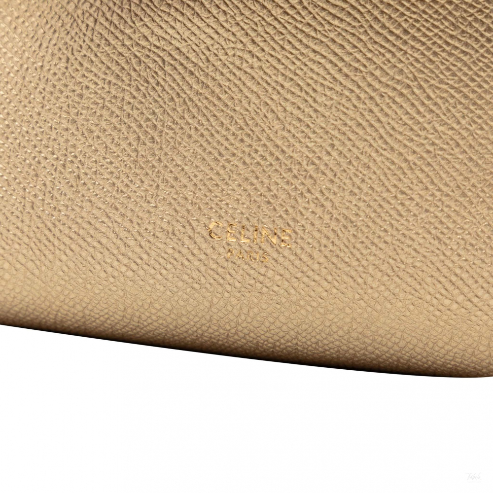 Celine Belt Bag Nano Grained Calfskin Leather Tote Handbag Gold