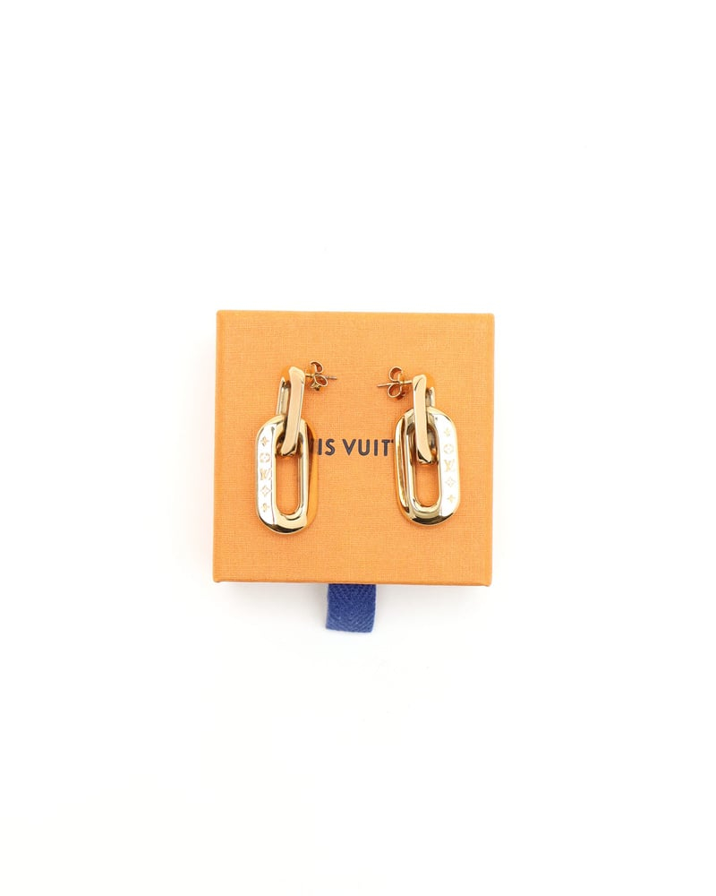 Louis Vuitton LV Edge Double Hoop Earrings