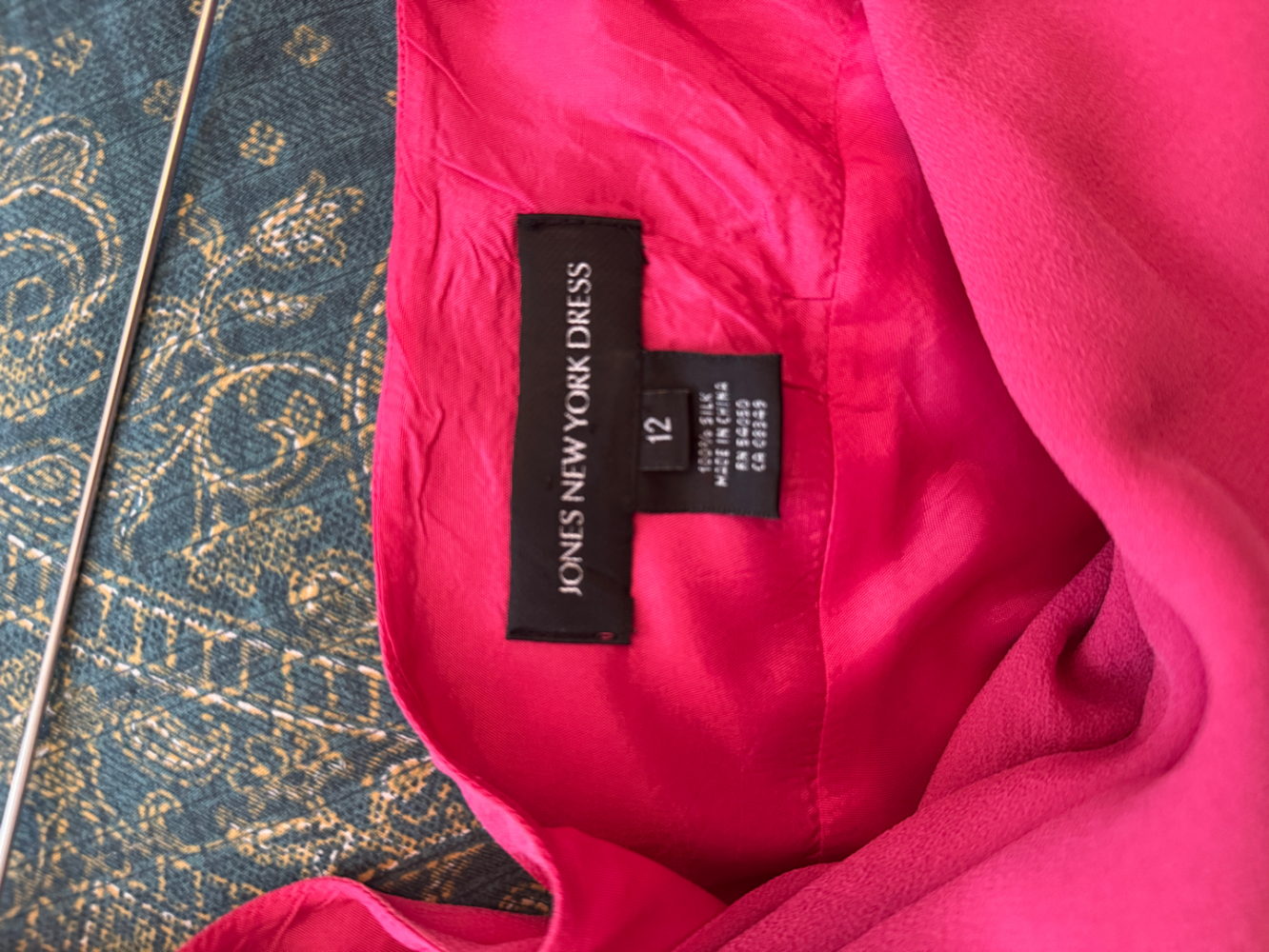 Jones New York Robe en soie rose