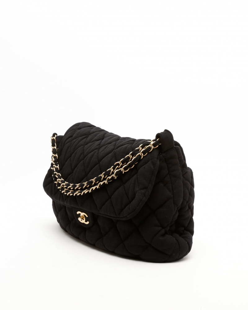 Chanel Large CC Chain Jersey Flap Bag